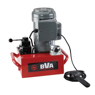 BVA Hydraulics Electric Pumps with Locking Manual Valve and Pendant Switch for Double Acting Cylinders PE40W4L02A