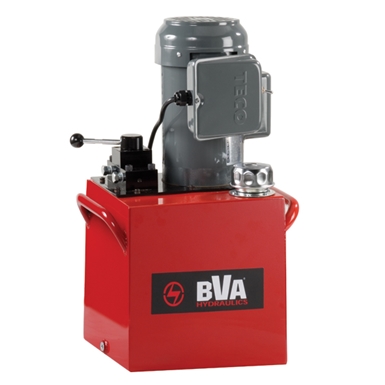 BVA Hydraulics Electric Pumps with Manual Valve for Double Acting Cylinders PE50M4N05A